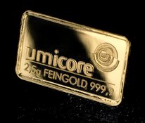 Umicore 2.5 Gram Gold Bar