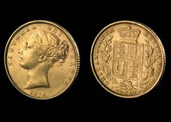 Sovereign - Victoria, Young Head Shield Back