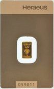 Heraeus 1 Gram Gold Bar