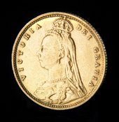 Half Sovereign Victoria Jubilee Head Shield Back