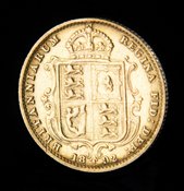 Half Sovereign Victoria Jubilee Head Shield Back