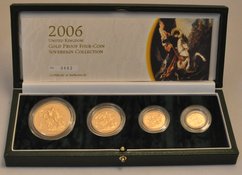 Gold Proof Set - Four UK Sovereign Coins