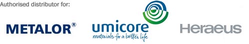 Authorised Distributor for Metalor®, Heraeus and Umicore