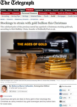 Stockings to strain with gold bullion this Christmas Stockings to strain with gold bullion this Christmas
