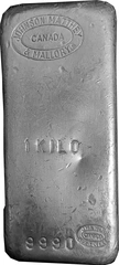 Second Hand Johnson Matthey 1kg Cast Silver Bar