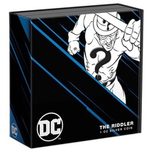 2023 The Riddler DC Villains 1oz Proof Silver Coin Boxed
