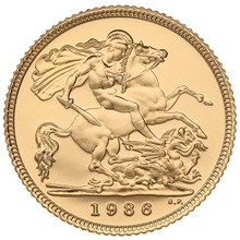 1986 Proof Gold Half Sovereign Boxed