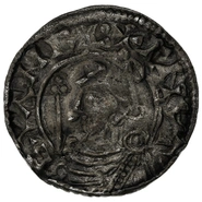 1016-1035 Cnut Silver Penny Hammered Pointed Helmet Type Cambridge Leofsige