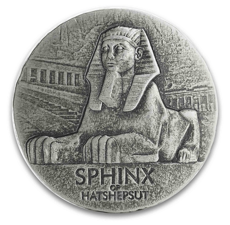 Egyptian Relics Sphinx of Hatshepsut 5 Ounce Silver Coin