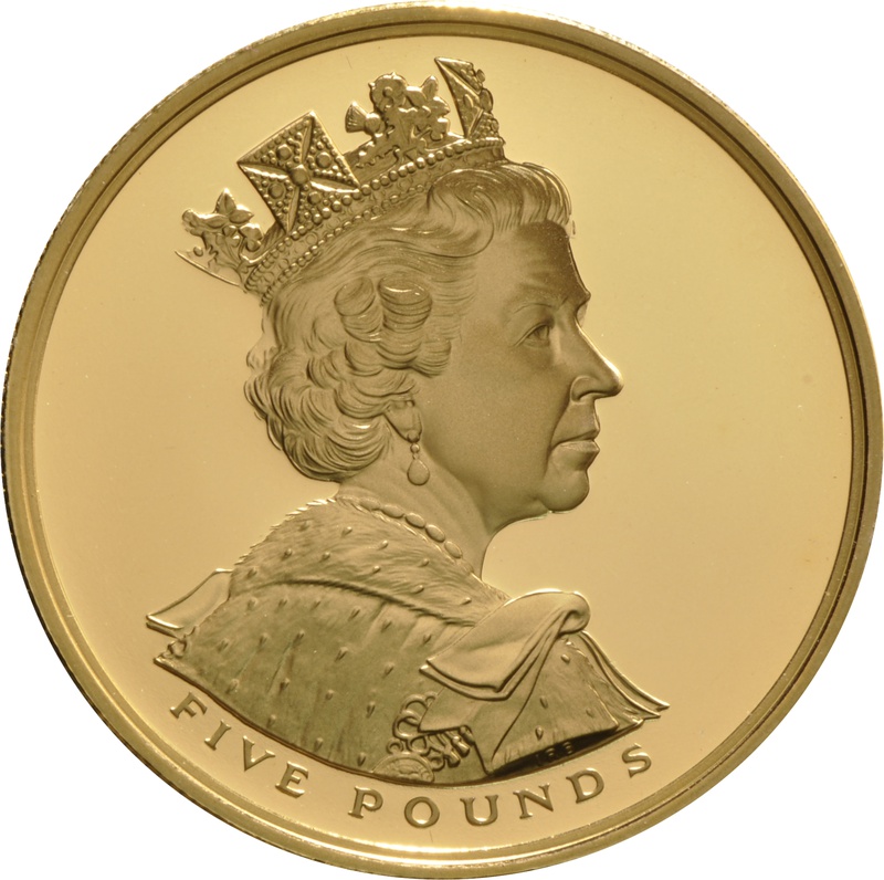 2002 - Gold £5 Proof Crown, Golden Jubilee Boxed - £2,512