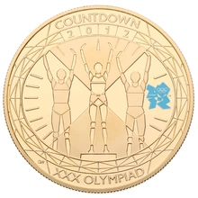 2012 Proof £5 Gold Crown Coin Countdown to London Olympics Winners Podium
