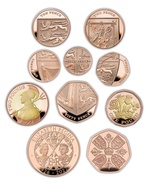Her Majesty Queen Elizabeth II 2022 Gold Proof Memorial Definitive Coin Set Boxed