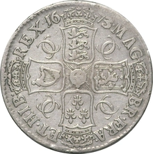 1673 Silver Crown Coin Charles II Nice Fine