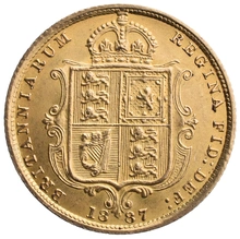 Gold Half Sovereign Victoria Jubilee Head Shield Back
