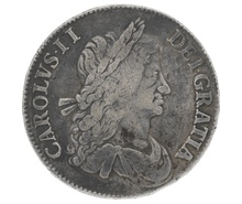 1663 Silver Crown Coin Charles II Fine or Better