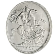 1894 Silver Crown Coin Queen Victoria LVI