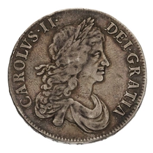 1664 Charles II Silver Crown - Very Fine