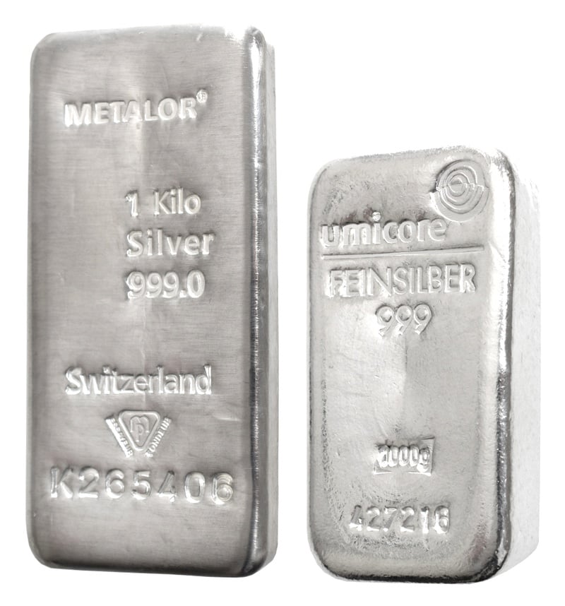 VAT FREE for Storage - 1 Kilo Silver Bullion Bar