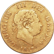 1817 Gold Half Sovereign George III