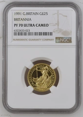 1991 Proof 1/4oz Gold Britannia Coin NGC PF70