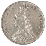 1889 Victoria Double Florin - Extremely Fine