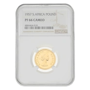 1957 £1 South Africa Gold Proof Coin Elizabeth II NGC PF66