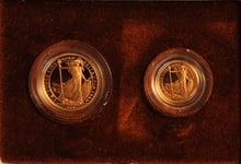 1988 Proof Gold Britannia 2 Coin Set Boxed