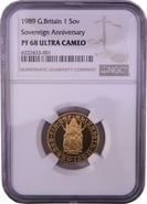 1989 Proof Gold Sovereign NGC PF68