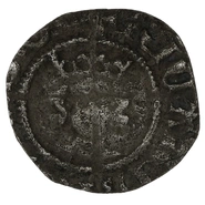 1377-1399 Silver Half Penny Coin Richard II Good Fine