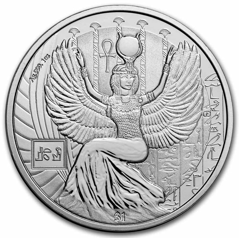 2023 1oz Isis Silver Coin Egyptian Gods