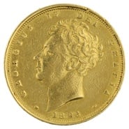 1826 Gold Sovereign Coin George IV