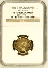 2010 Proof 1/4oz Gold Britannia Coin NGC PF70