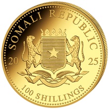 2025 1/10oz African Wildlife Elephant Gold Coin