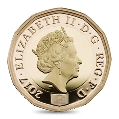 2017-Present Proof Gold £1 Pound Coin 12 sided