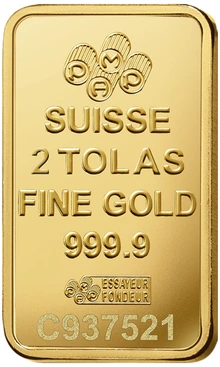 PAMP Lady Fortuna 2 Tola Gold Bar