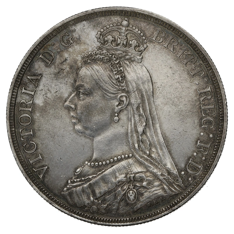 1887 Silver Crown Coin Queen Victoria