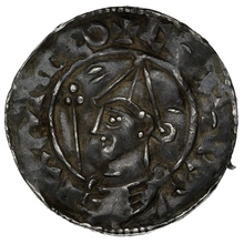 1016-1035 Cnut Silver Penny Hammered Pointed Helmet Type Canterbury Winedeag