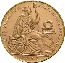 Peruvian 100 Soles Liberty Seated