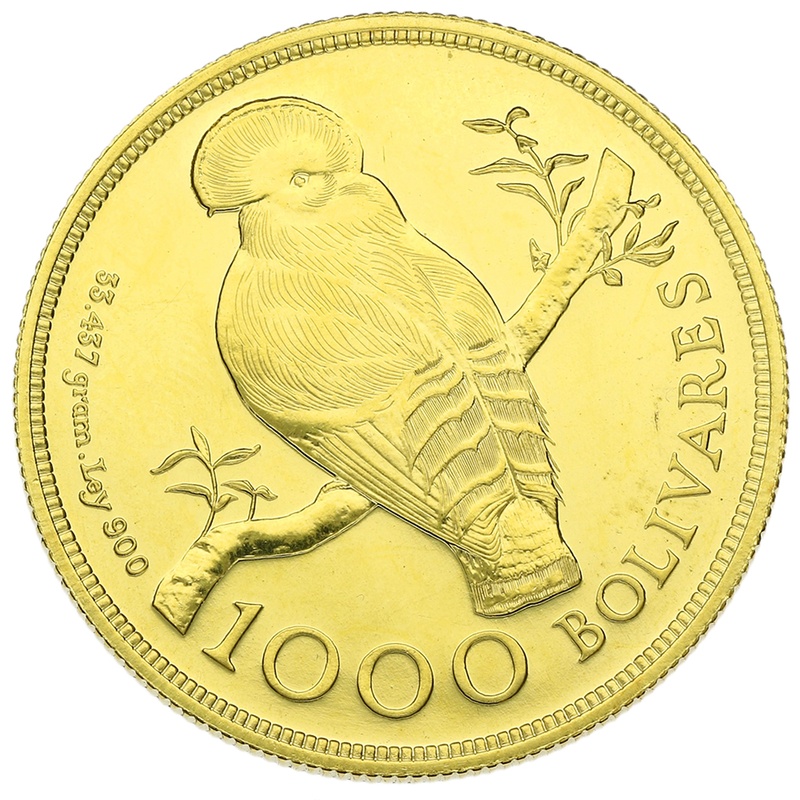 1975 Venezuelan 1000 Bolivares