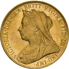1899 Gold Sovereign Coin Queen Victoria Old Head Melbourne PCGS AU58