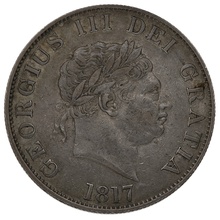 1817 Silver Half Crown Coin George III Good Very Fine
