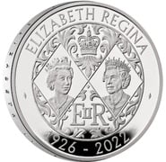 2022 Platinum Piedfort £5 Proof Crown Her Majesty Queen Elizabeth II Memorial Boxed