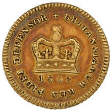 1802 1/3 Guinea Gold Coin George III