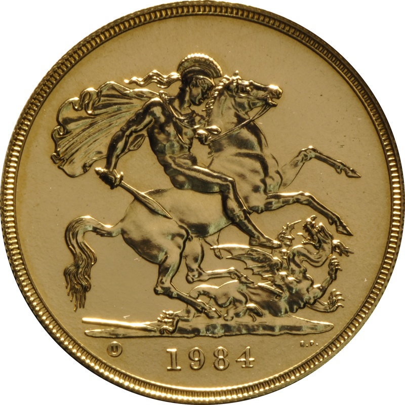 1984 Gold £5 Coin Quintuple Sovereign