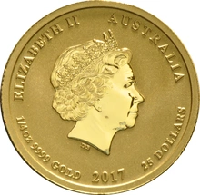 2017 Year of the Rooster Gold Coin 1/4oz Perth Mint Australian Lunar Series