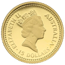 1988 Proof 1/10oz Australian Kangaroo Gold Nugget Coin