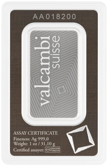 1oz Silver Bar Valcambi
