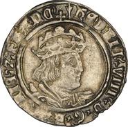 1526-44 Henry VIII 4p Silver Groat S-2337E NGC AU55