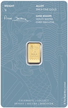 1g Gold Bar Britannia Minted