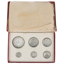 1927 George V Silver Proof Set (6 Coins) Original Issue Boxed
